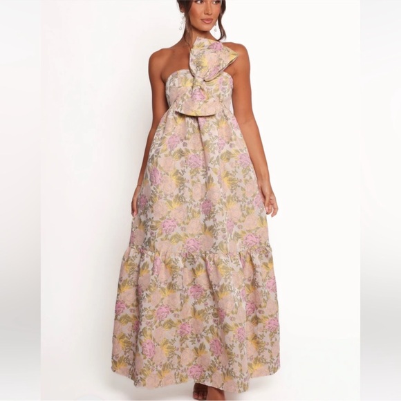 Petal & Pup Dresses & Skirts - Petal & Pup | Betina Bow Front Maxi Dress multi floral Sz L NWT